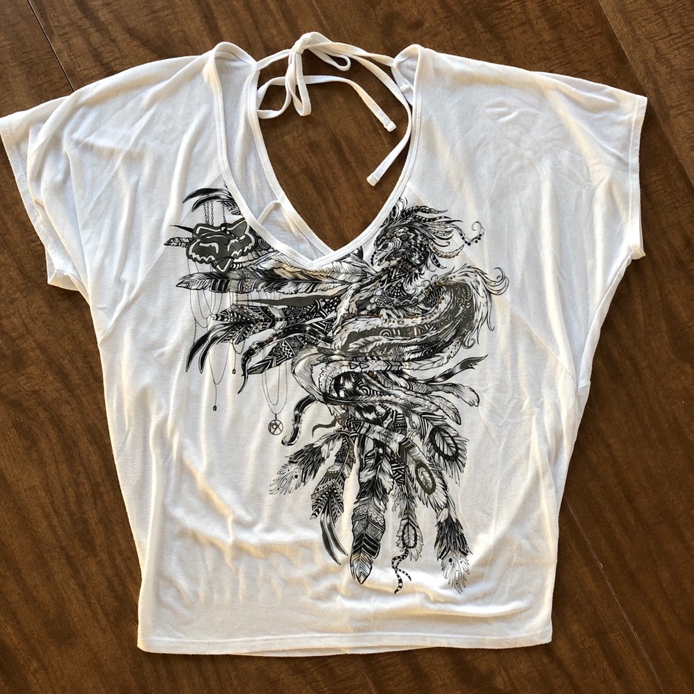 FOX Loose Tee with Drawstring Women’s Size Medium
